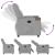 Scaun reclinabil electric Cloud Grey Fabric GartenMobel Dekor