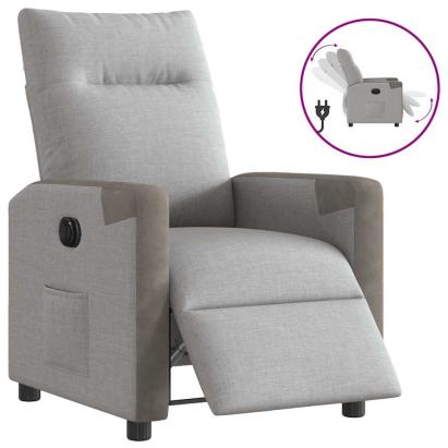 Scaun reclinabil electric Cloud Grey Fabric GartenMobel Dekor