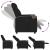 Fotoliu rabatabil electric, negru, material textil GartenMobel Dekor