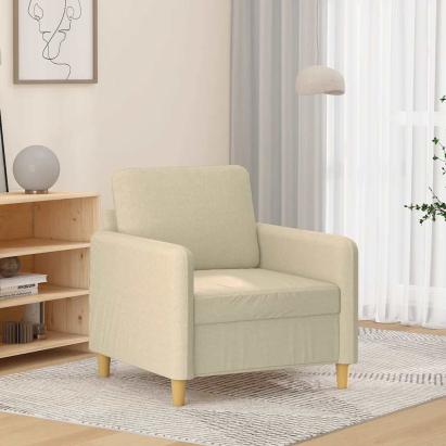 Fotoliu canapea, crem, 60 cm, material textil GartenMobel Dekor