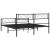 Cadru pat fără saltea, cu tăblie picioare negru 160x200cm metal GartenMobel Dekor