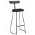 Scaune de bar 2 buc Negru 49x43x103 cm Lemn masiv Mango GartenMobel Dekor