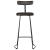 Scaune de bar 2 buc Negru 49x43x103 cm Lemn masiv Mango GartenMobel Dekor