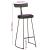 Scaune de bar 2 buc Negru 49x43x103 cm Lemn masiv Mango GartenMobel Dekor