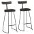 Scaune de bar 2 buc Negru 49x43x103 cm Lemn masiv Mango GartenMobel Dekor