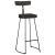 Scaune de bar 2 buc Negru 49x43x103 cm Lemn masiv Mango GartenMobel Dekor