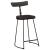 Scaune de bar 2 buc Negru 49x43x88 cm lemn masiv de mango GartenMobel Dekor