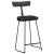 Scaune de bar 2 buc Negru 49x43x88 cm lemn masiv de mango GartenMobel Dekor
