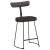 Scaune de bar 2 buc Negru 49x43x79 cm Lemn masiv Mango GartenMobel Dekor
