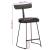 Scaune de bar 2 buc Negru 49x43x79 cm Lemn masiv Mango GartenMobel Dekor