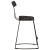 Scaune de bar 2 buc Negru 49x43x79 cm Lemn masiv Mango GartenMobel Dekor