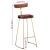 Scaune de bar 2 buc 49x43x103 cm lemn masiv de mango GartenMobel Dekor