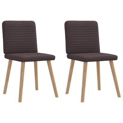 Scaune de masă, 2 buc., maro închis, material textil GartenMobel Dekor