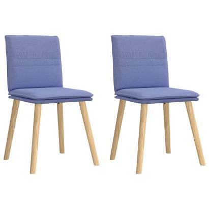 Scaune de sufragerie 2 buc țesătură Jeans Blue GartenMobel Dekor