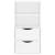 Dulap lateral cu sertare ODDA alb 40x24x79 cm lemn masiv de pin GartenMobel Dekor