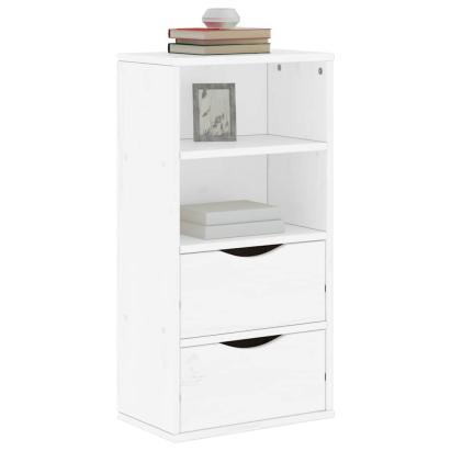 Dulap lateral cu sertare ODDA alb 40x24x79 cm lemn masiv de pin GartenMobel Dekor