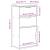 Dulap lateral cu sertare ODDA alb 40x24x79 cm lemn masiv de pin GartenMobel Dekor