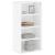 Dulap lateral „ODDA” alb 40x24x79 cm, lemn masiv de pin GartenMobel Dekor