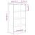 Dulap lateral „ODDA” alb 40x24x79 cm, lemn masiv de pin GartenMobel Dekor