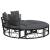Pat de lounge pentru exterior fără baldachin Poly Rattan negru GartenMobel Dekor