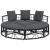 Pat de lounge pentru exterior fără baldachin Poly Rattan negru GartenMobel Dekor