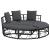 Pat de lounge pentru exterior fără baldachin Poly Rattan negru GartenMobel Dekor