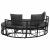 Pat de lounge pentru exterior fără baldachin Poly Rattan negru GartenMobel Dekor