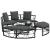Pat de lounge pentru exterior fără baldachin Poly Rattan negru GartenMobel Dekor