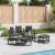 Pat de lounge pentru exterior fără baldachin Poly Rattan negru GartenMobel Dekor