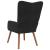 Scaun de relaxare, negru, catifea GartenMobel Dekor