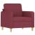 Set canapea cu perne, 3 piese, roșu vin, material textil GartenMobel Dekor