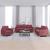 Set canapea cu perne, 3 piese, roșu vin, material textil GartenMobel Dekor
