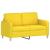 Set de canapele cu perne, 4 piese, galben deschis, textil GartenMobel Dekor