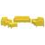 Set de canapele cu perne, 4 piese, galben deschis, textil GartenMobel Dekor