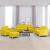Set de canapele cu perne, 4 piese, galben deschis, textil GartenMobel Dekor