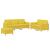 Set de canapele cu perne, 3 piese, galben deschis, textil GartenMobel Dekor