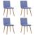 Scaune de sufragerie 4 buc țesătură Jeans Blue GartenMobel Dekor