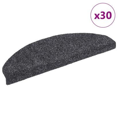 Covorașe scară autoadezive 30 buc Gri închis 65x21x4 cm GartenMobel Dekor