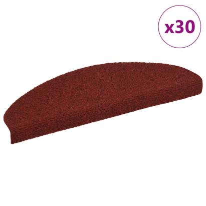 Covorașe scară autoadezive 30 buc Roșu 65x21x4 cm GartenMobel Dekor