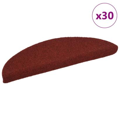 Covorașe scară autoadezive 30 buc Roșu 56x17x3 cm GartenMobel Dekor