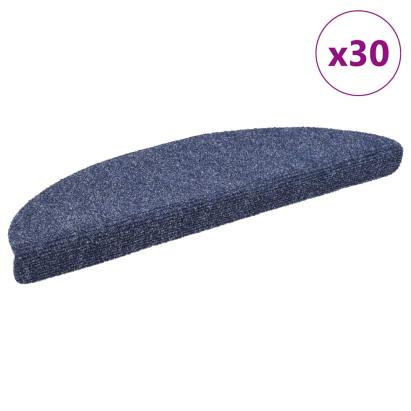 Covorașe scară autoadezive 30 buc Albastru 56x17x3 cm GartenMobel Dekor