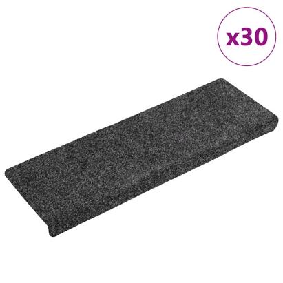 Covorașe scară autoadezive 30 buc Gri 65x21x4 cm GartenMobel Dekor