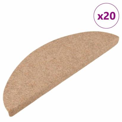 Covorașe scară autoadezive 20 buc Bej 65x22,5x3,5 cm GartenMobel Dekor