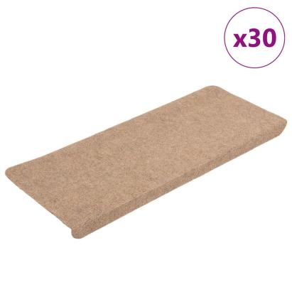 Covorașe scară autoadezive 30 buc Bej 65x24,5x3,5 cm GartenMobel Dekor