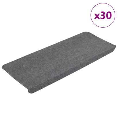 Covorașe scară autoadezive 30 buc Gri 65x24,5x3,5 cm GartenMobel Dekor