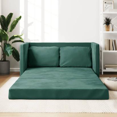Canapea extensibilă de podea 2 în 1, verde închis, 122x204x55cm GartenMobel Dekor
