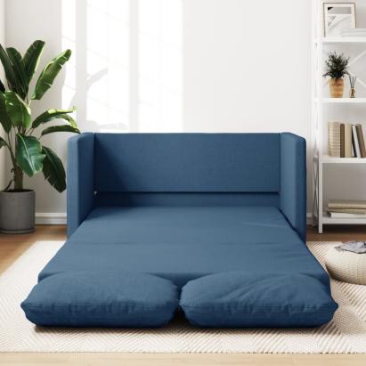 Canapea extensibilă 2 în 1, albastru, 112x174x55 cm textil GartenMobel Dekor