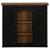 Dulap suspendat HALDEN 2 uși glisante negru 75x22,5x70 cm pin GartenMobel Dekor