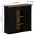 Dulap suspendat HALDEN 2 uși glisante negru 75x22,5x70 cm pin GartenMobel Dekor