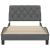 Cadru de pat fără saltea, gri închis, 100x200 cm, textil GartenMobel Dekor